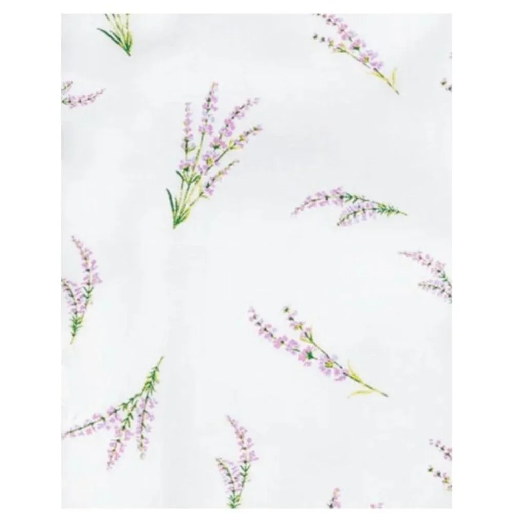 Petite Plume Girls Lavender Floral Pajama Set Cotton Long Sleeve Button-Down Top - Picture 5 of 14